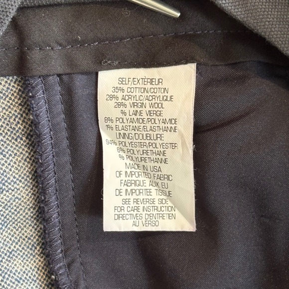 Theory Testra Medallion Print Trousers |‎ Size 12 | Wool Blend Lined Pants - Picture 8 of 8